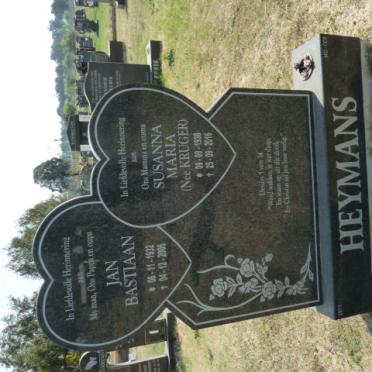 HEYMANS Jan Bastiaan 1932-2006 &amp; Susanna Maria KRUGER 1938-2016