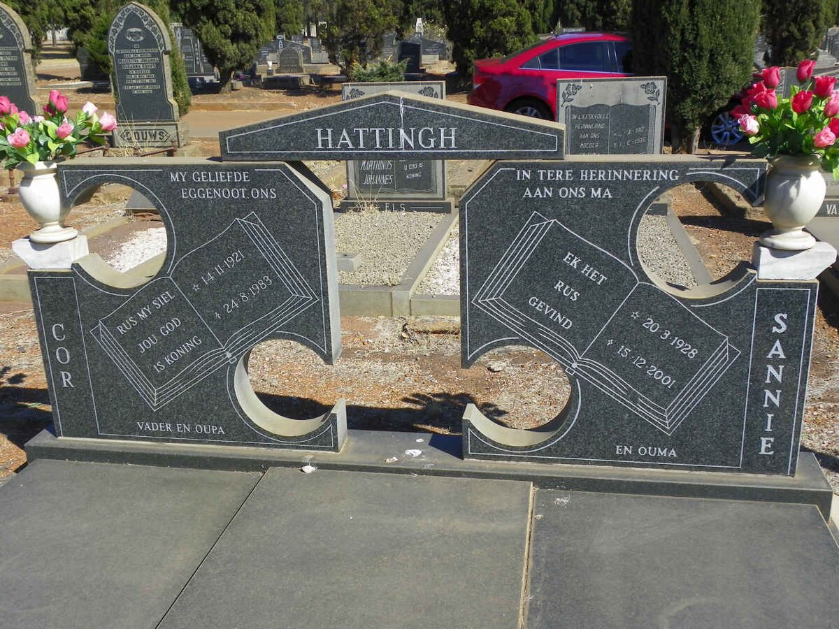 HATTINGH Cor 1921-1983 &amp; Sannie 1928-2001