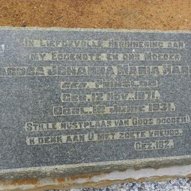 HARMSE Jacoba Johanna Maria nee PRINSLOO 1871-1931