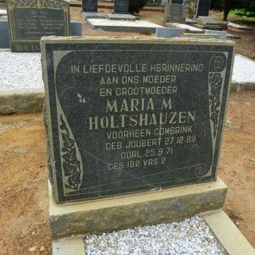 HOLTSHAUZEN Maria M. formerly COMBRINK nee JOUBERT 1889–1971 #1 (front)