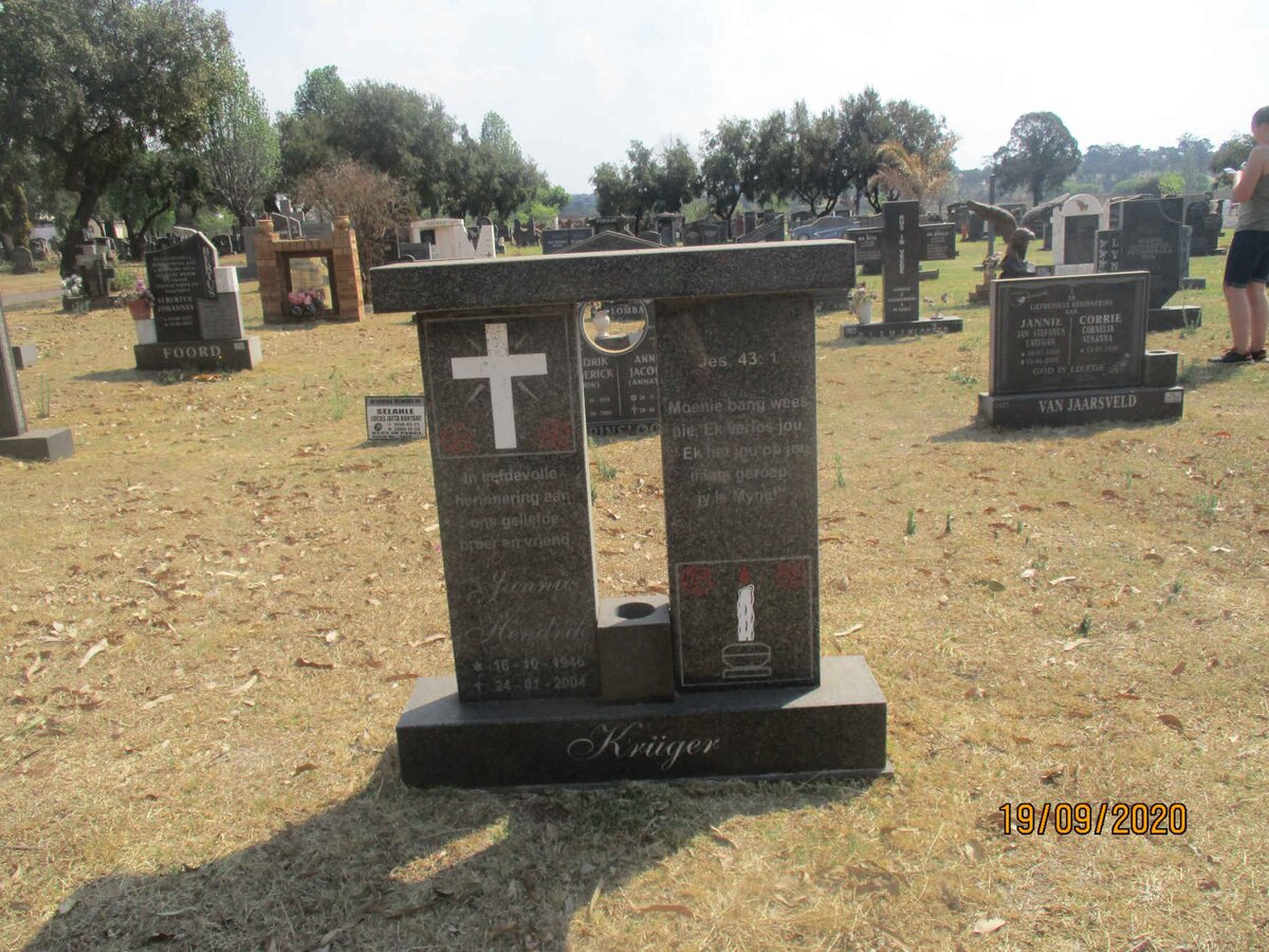 KRUGER Jannu Hendrik 1946-2004