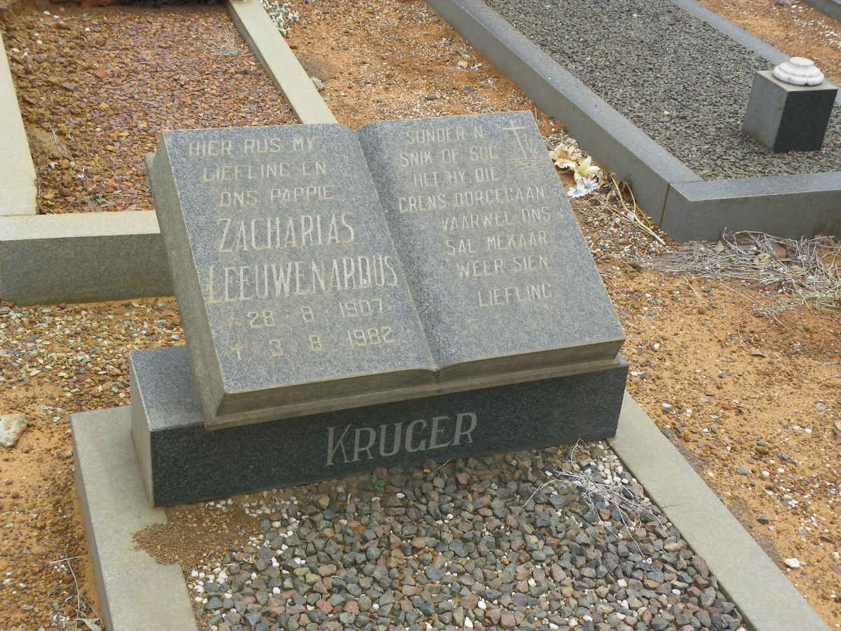 KRUGER Zacharias Leeuwenardus 1907-1982