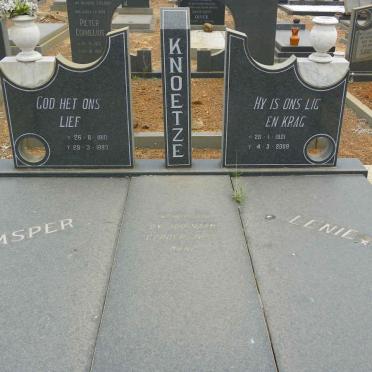 KNOETZE Casper 1910-1983 &amp; Lenie 1921-2009