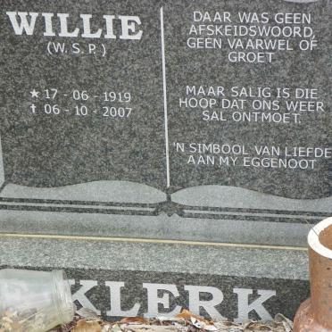 KLERK Willem Sterrenberg Pretorius, de 1919-2007