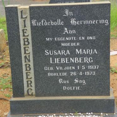 LIEBENBERG Susara Maria nee VILJOEN 1937-1973