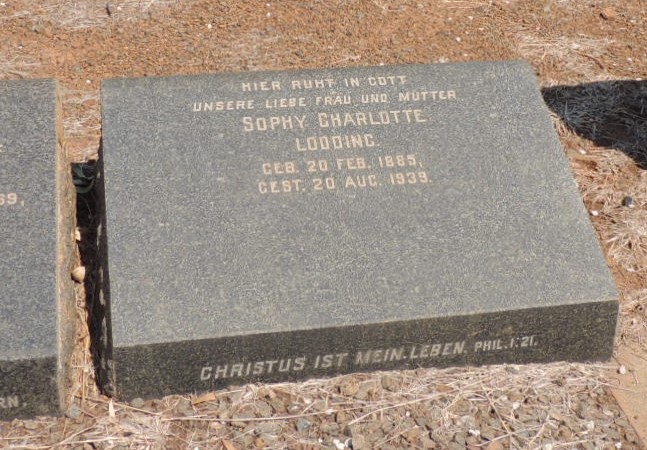 LODDING Ferdinand Wilhelm Louis Adolf 1869-1954 &amp; Sophy Charlotte 1885-1939 #2