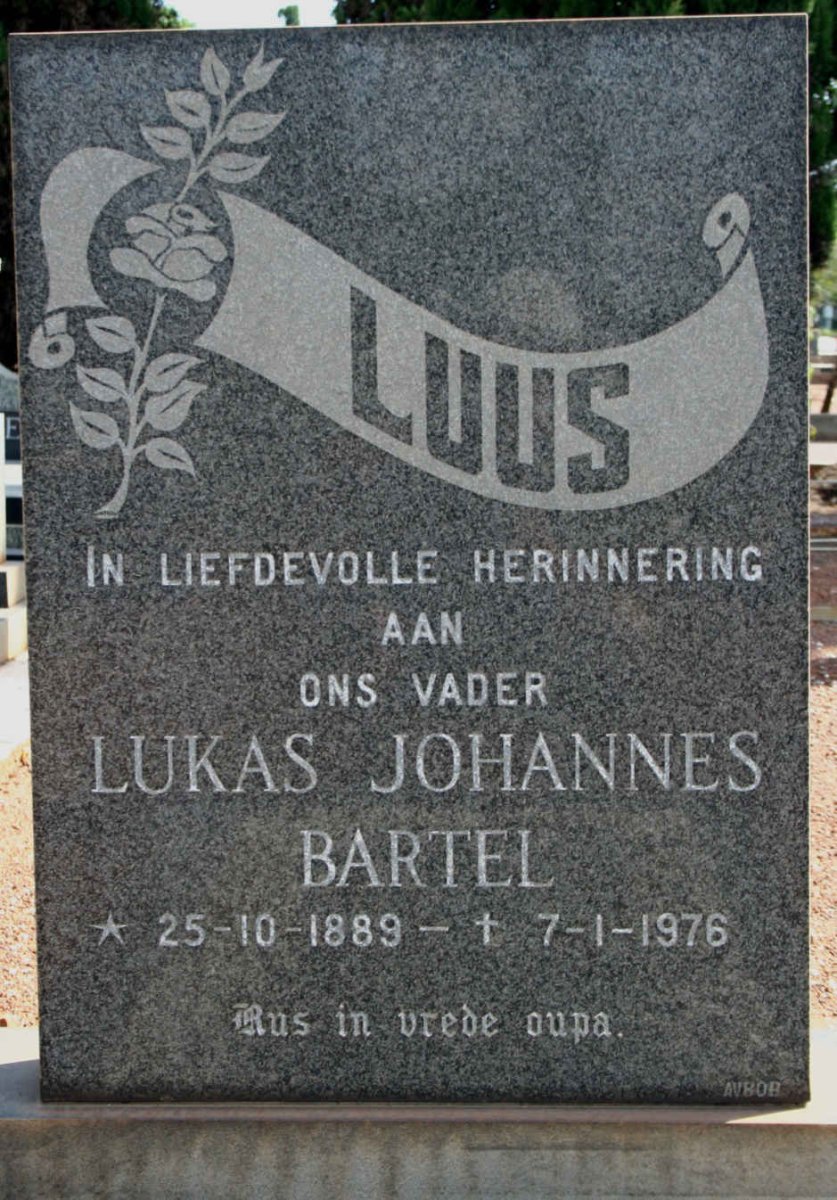LUUS Lukas Johannes Bartel 1889-1976