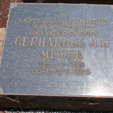 MEYER Gerhardus J.W. 1895-1964
