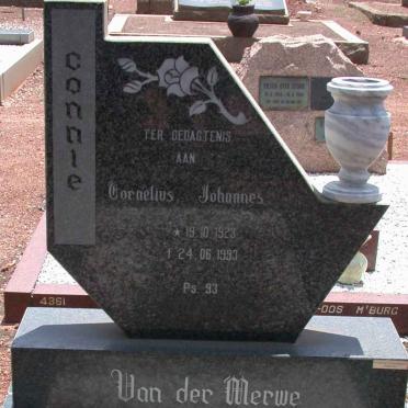MERWE Cornelius Johannes, van der 1923-1993