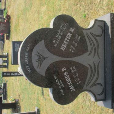 McDONALD Jacobus P. 1940-2014 &amp; Hester M.1947-2006