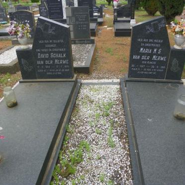 MERWE David Schalk, van der 1924–1975 &amp; Maria M.S. nee REINERS 1927–2001 #1