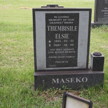 MASEKO Thembisile Elsie 1955-2007