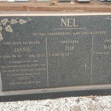 NEL Flip 1938- &amp; Marietjie 1942- :: NEL Jannie 1961-1982