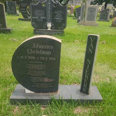 NIEKERK Johannes Christiaan, van 1926-2001
