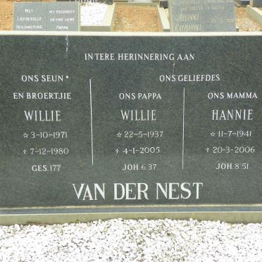 NEST Willie, van der 1937-2005 &amp; Hannie 1941-2006 :: NEST Willie, van der 1971-1980