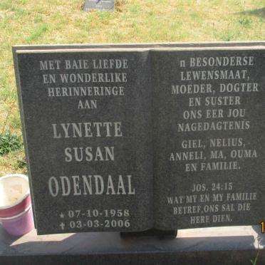 ODENDAAL Lynette Susan 1958-2006