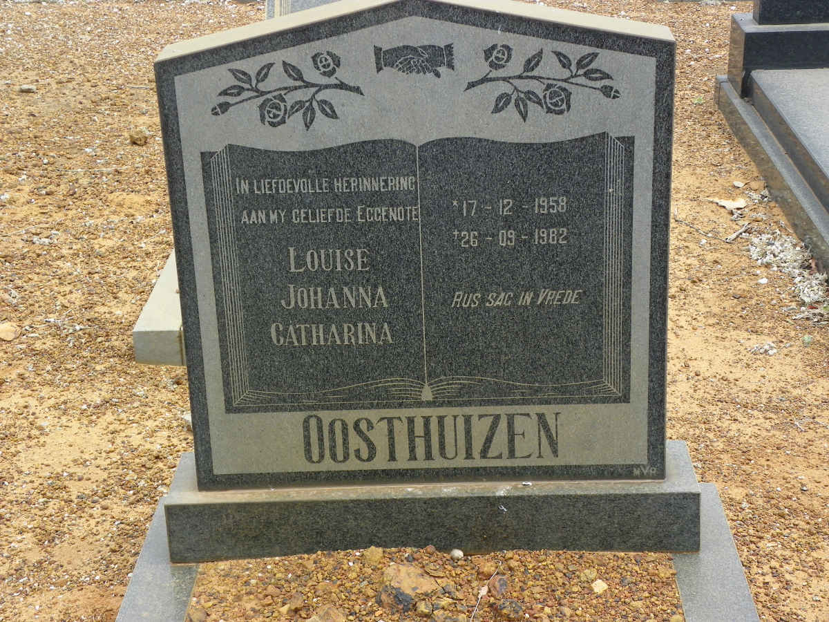 OOSTHUIZEN Louise Johanna Catharina 1958-1982