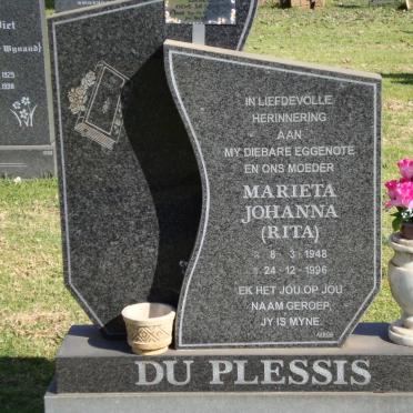 PLESSIS Marieta Johanna, du 1948-1996