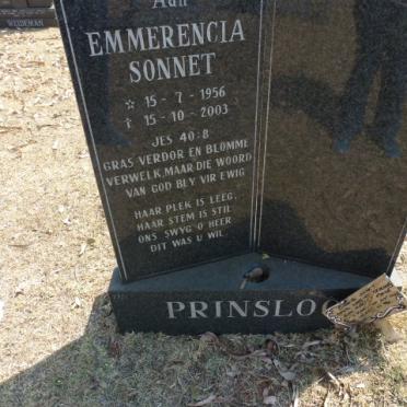 PRINSLOO Emmerencia Sonnet 1956-2003