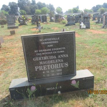 PRETORIUS Gertruida Anna Magdelena 1959-2012