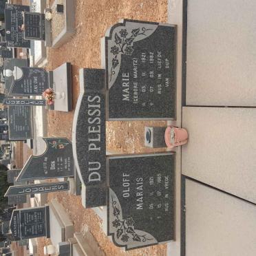 PLESSIS Oloff Marais, du 1921–1985 & Marie nee MARITZ 1921–1981 #1