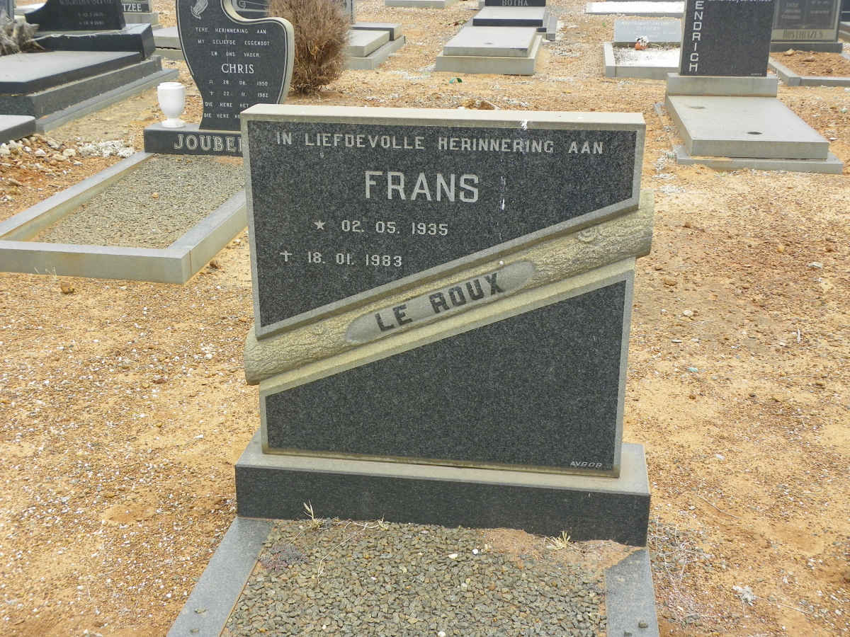 ROUX Frans, le 1935-1983