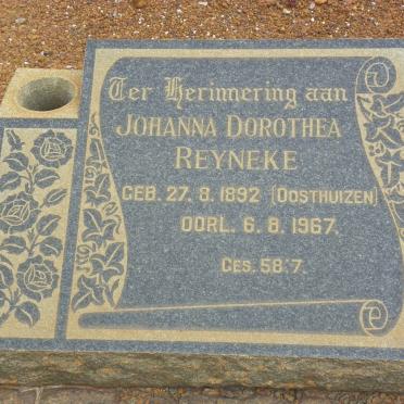 REYNEKE Johanna Dorothea nee OOSTHUIZEN 1892-1967