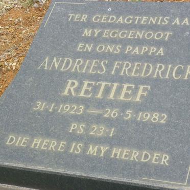RETIEF Andries Fredrick 1923-1982