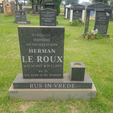ROUX Herman, le 1947-2001