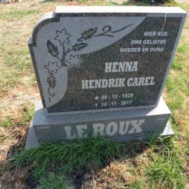 ROUX Hendrik Carel, le 1929-2017