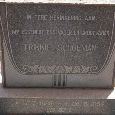 SCHOEMAN Frikkie 1888-1964