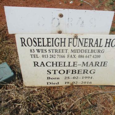 STOFBERG Rachelle-Marie 1994-2016