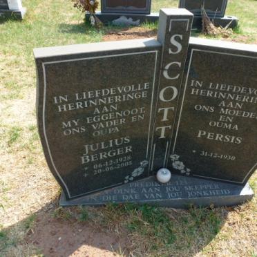 SCOTT Julius Berger 1928-2005 &amp; Persis 1930-