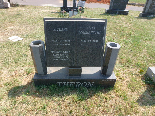 THERON Richard 1935-2007 &amp; Anna Margaretha 1942-