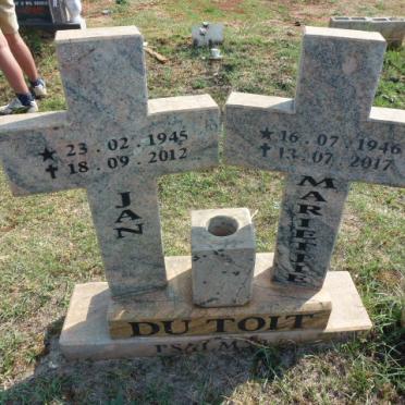 TOIT Jan, du 1945-2012 &amp; Marietjie 1946-2017