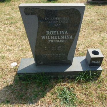?TO? Roelina Wilhelmina nee TRESLING 1927-2005