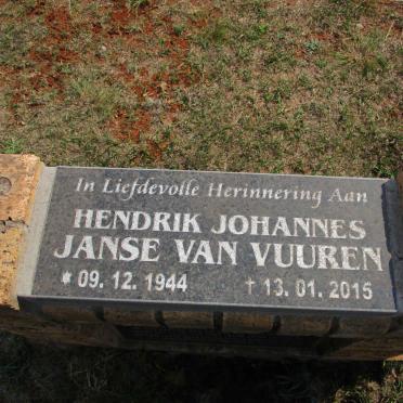 VUUREN Hendrik Johannes, Janse van 1944-2015