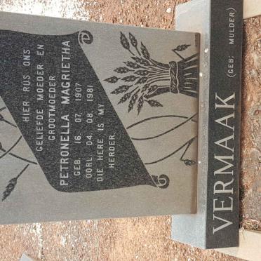 VERMAAK Petronella Magrietha 1907-1981