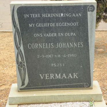 VERMAAK Cornelius Johannes 1917-1980