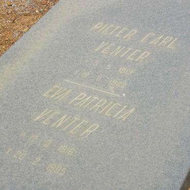 VENTER Pieter Carl 1913-1982 &amp; Eva Patricia 1916-1985