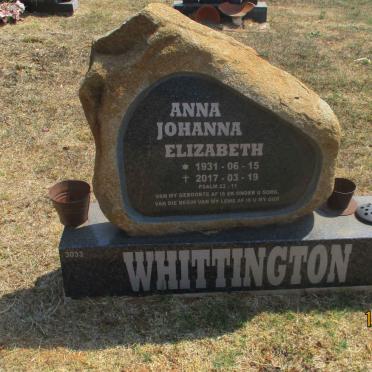 WHITTINGTON Anna Johanna Elizabeth 1931-2017