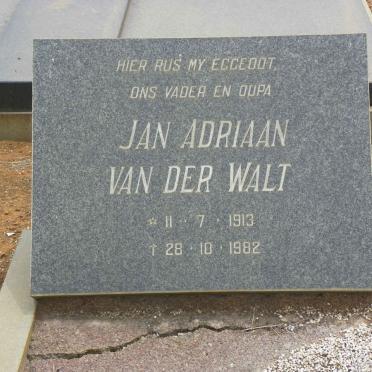 WALT Jan Adriaan, van der 1913-1982