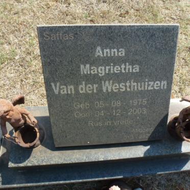WESTHUIZEN Anna Magrietha, van der 1975-2003