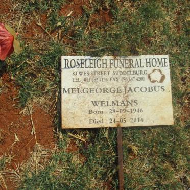 WELMANS Melgeorge Jacobus 1946-2014