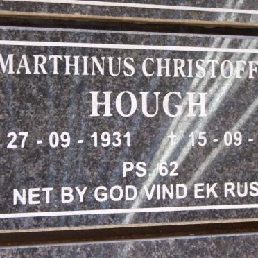 HOUGH Marthinus Christoffel 1931-2006