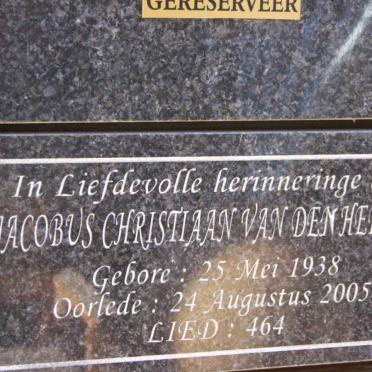 HEEVER Jacobus Christiaan, van den 1938-2005