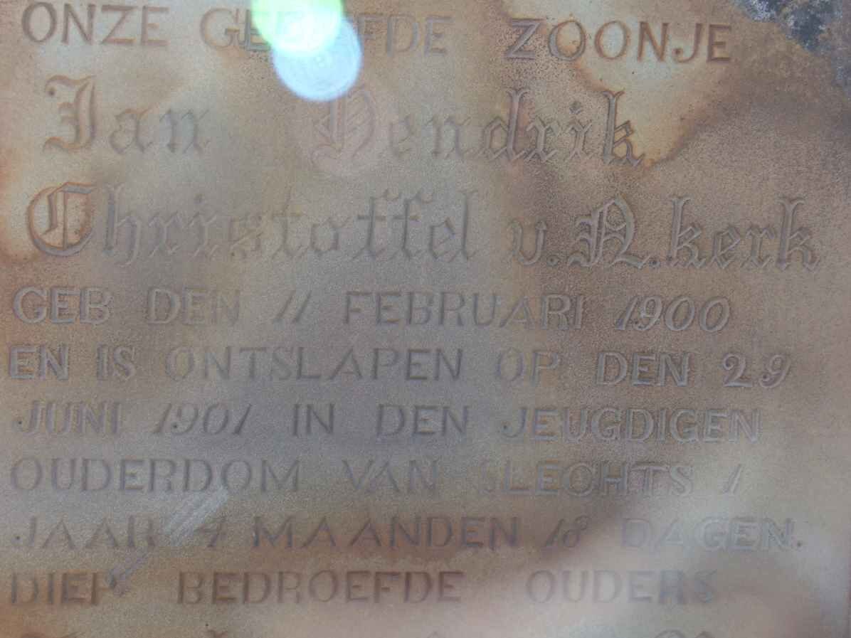 NIEKERK Jan Hendrik Christoffel, van 1900-1901 #2