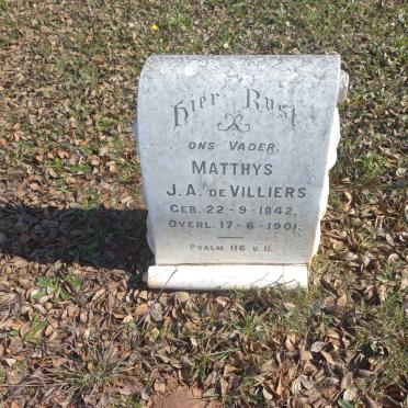 VILLIERS Matthys J.A., de 1842-1901