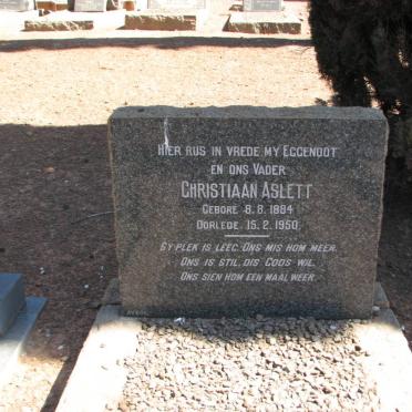 ASLETT Christiaan 1884-1950