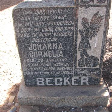 BECKER Johanna Cornelia 1942-1949
